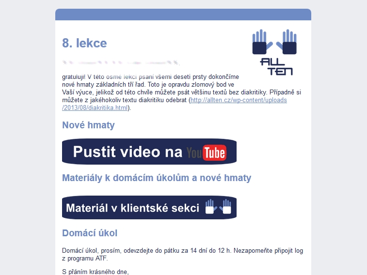 12 lekcí psaní všemi deseti prsty